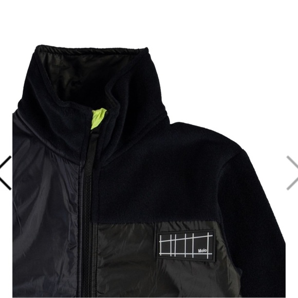 Molo Black and Neon Green Kids Jacket - Picture 3 of 8
